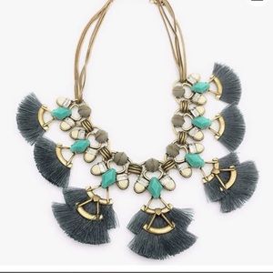 Stella and Dot Lotus Tassel  Necklace Statement piece!
